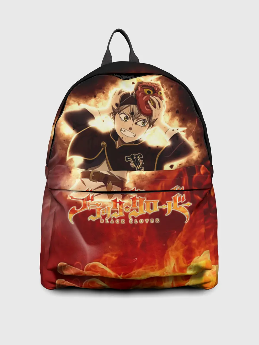 Рюкзак джинсовый / Аста в маске огонь и пламя