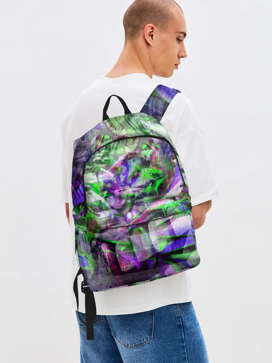 Рюкзак джинсовый / Граффити на стене