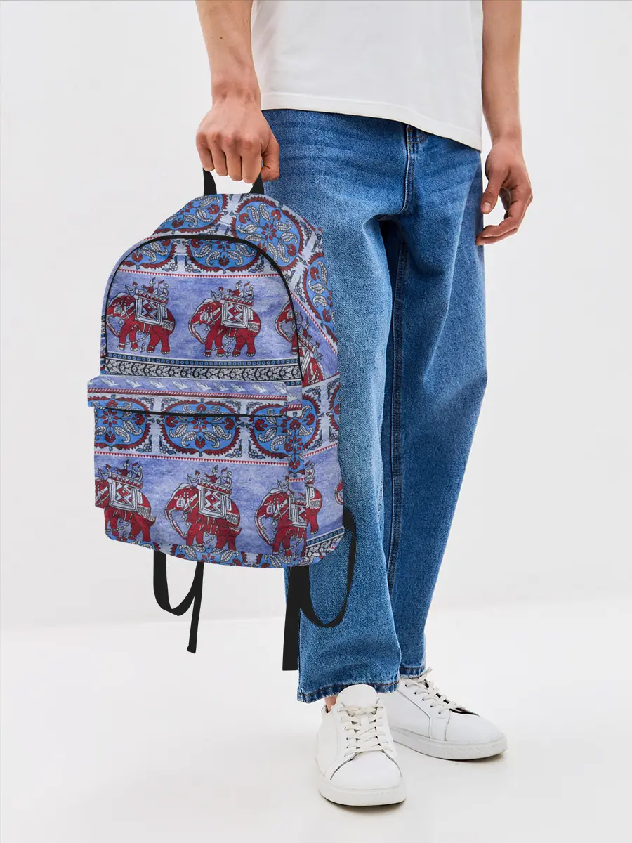 Рюкзак джинсовый / Индийский Орнамент
