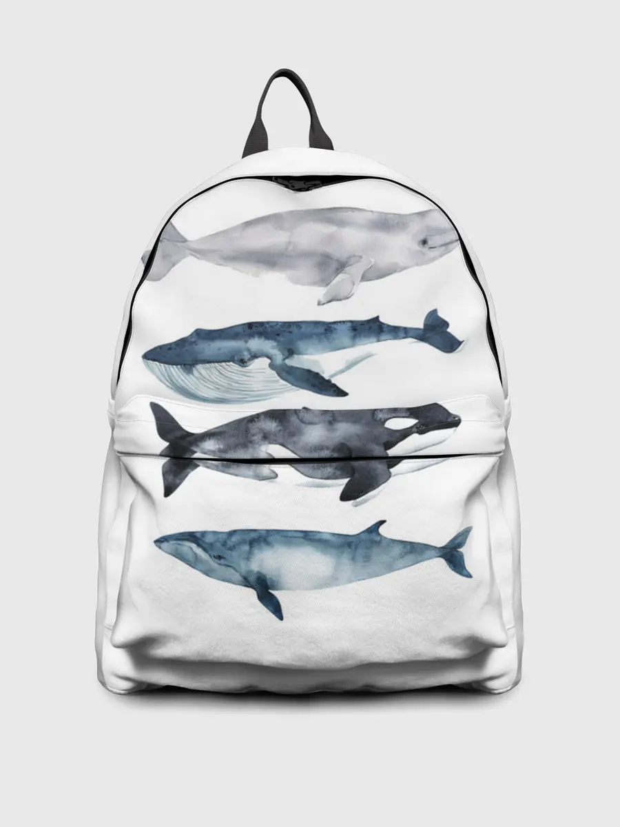 Рюкзак джинсовый / киты