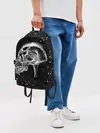 Рюкзак джинсовый / Череп Зверь и Брызги