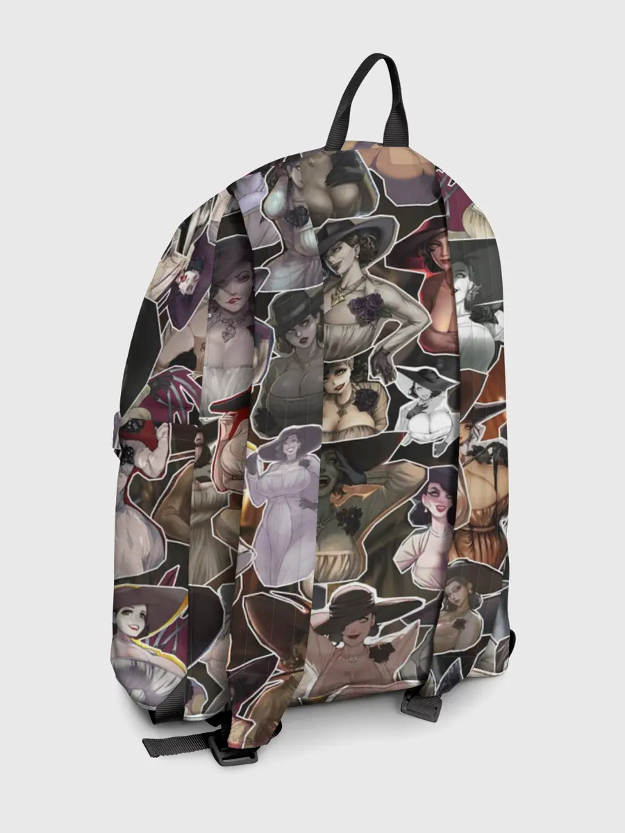 Рюкзак джинсовый / Dimitrescu stikers style