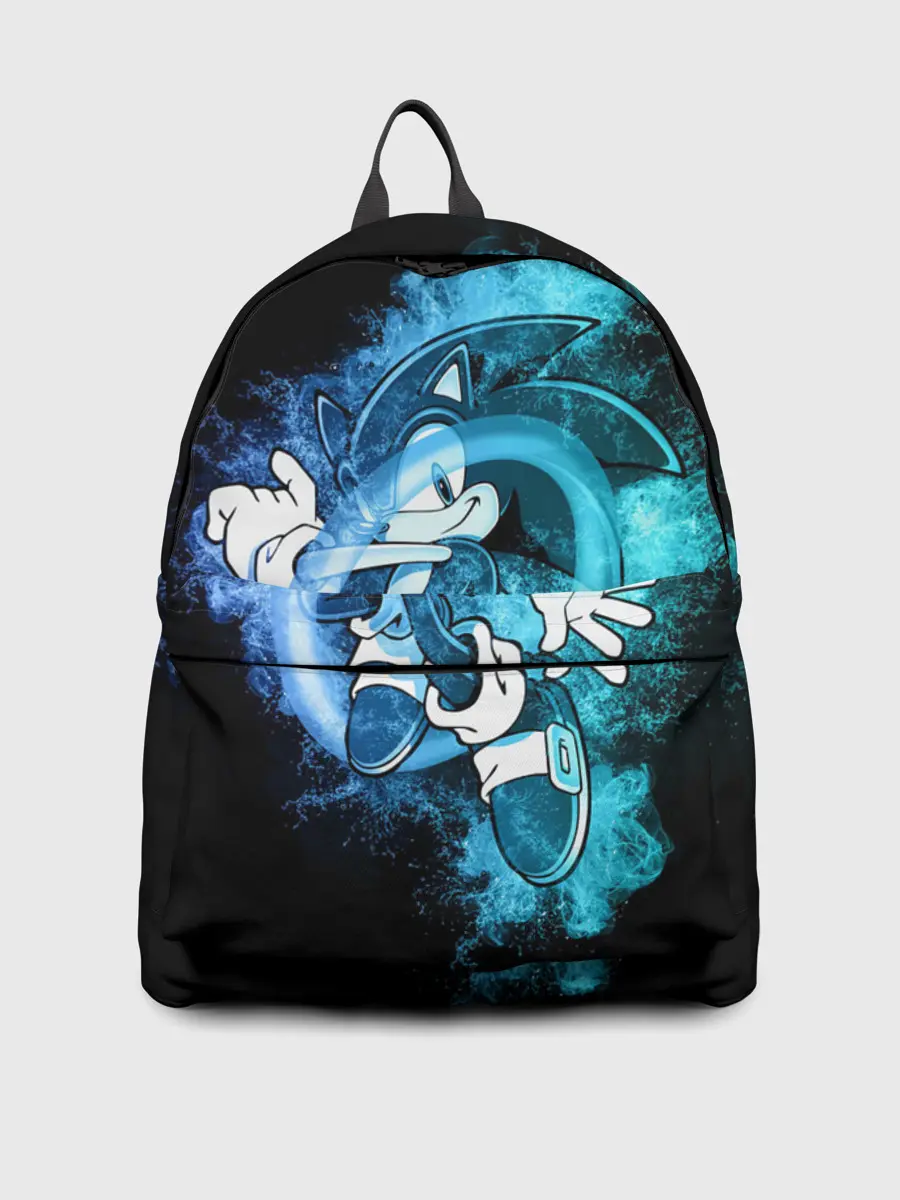 Рюкзак джинсовый / Соник сквозь кольцо