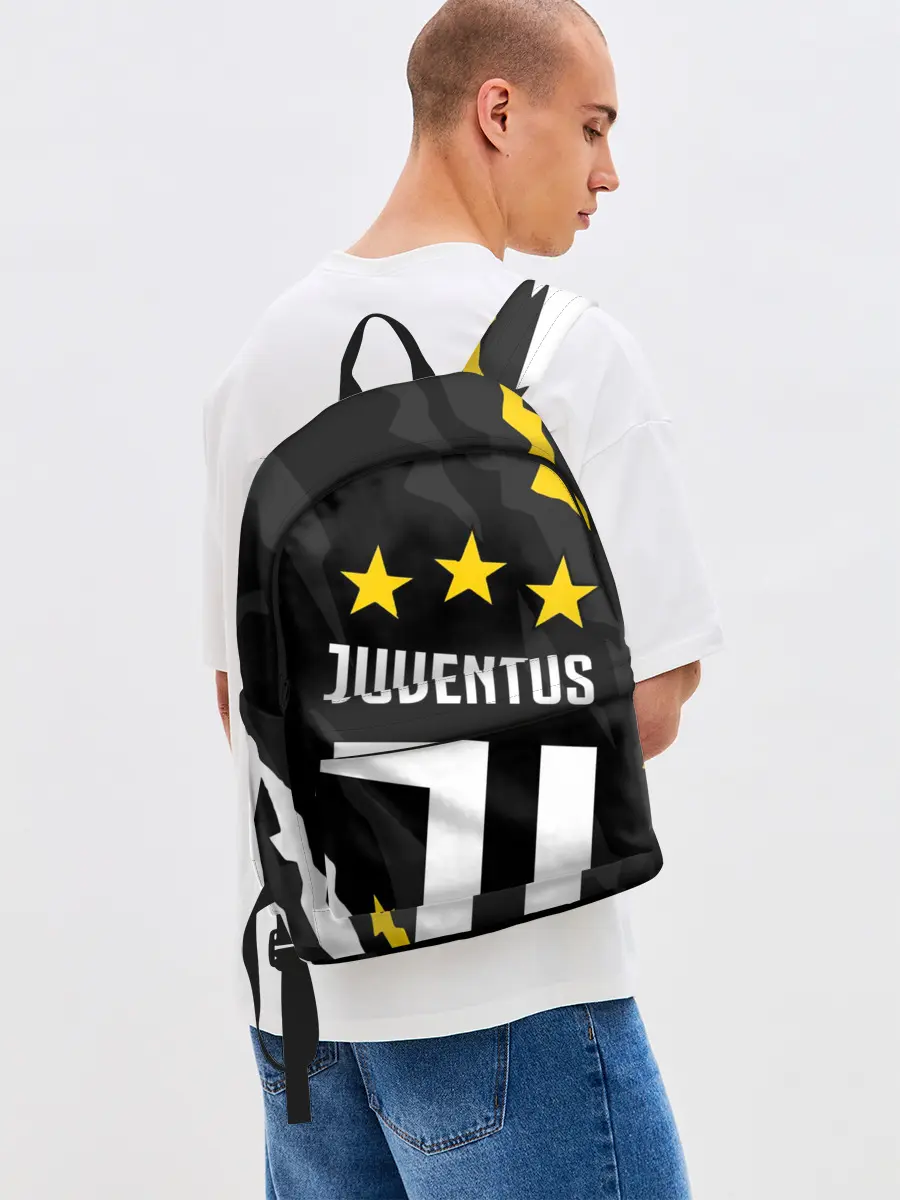 Рюкзак джинсовый / JUVENTUS / ЮВЕНТУС / ПОРЕЗЫ