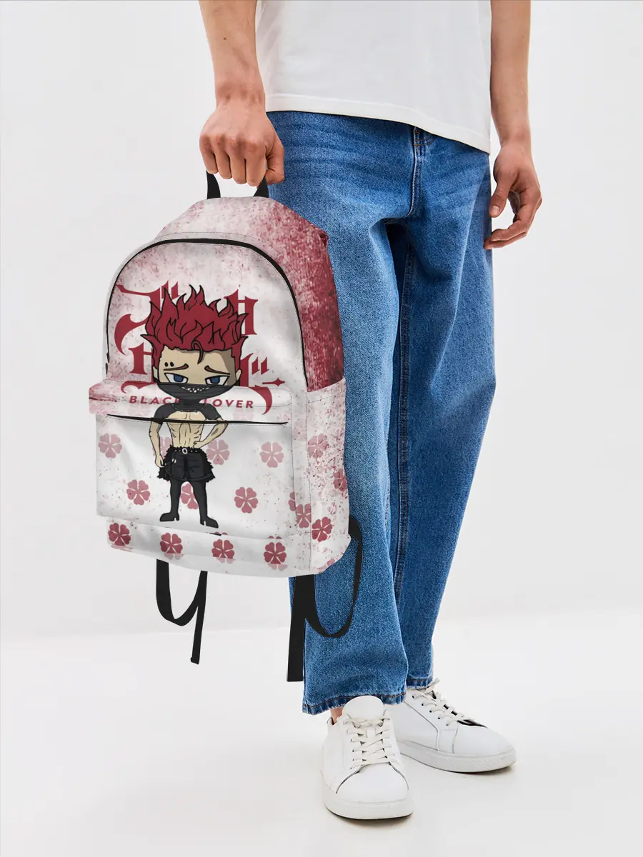 Рюкзак джинсовый / Зора Идеаре Чёрный клевер