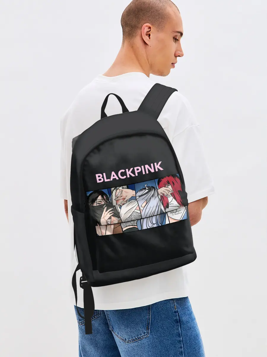 Рюкзак джинсовый / Hide eyes | Blackpink