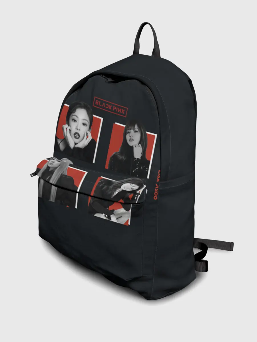 Рюкзак джинсовый / BLACKPINK | Red and black