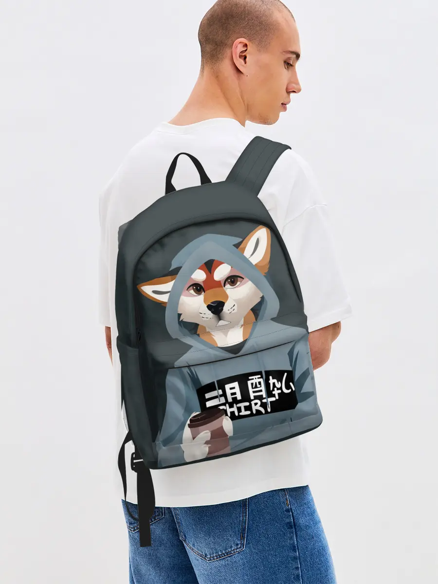 Рюкзак джинсовый / Furry fox