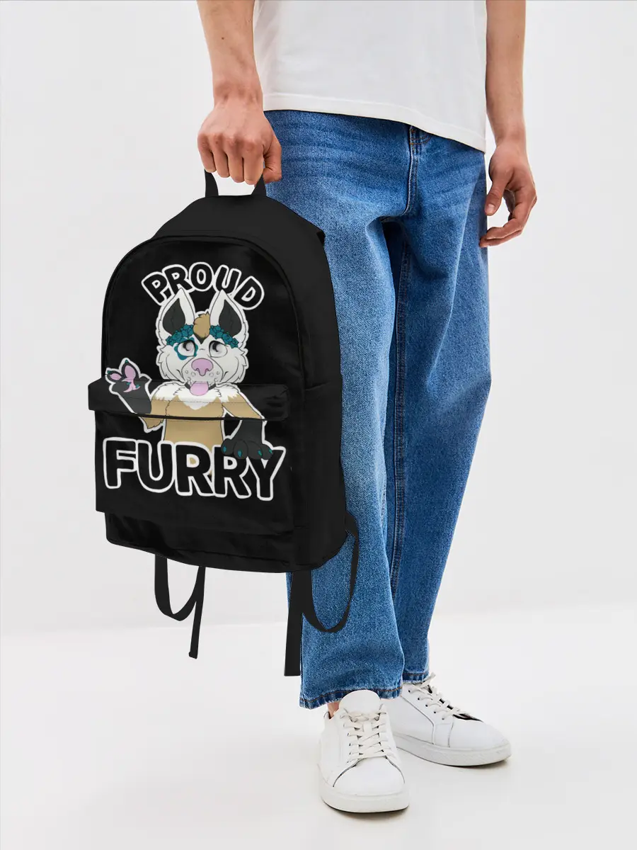 Рюкзак джинсовый / Furry wolf