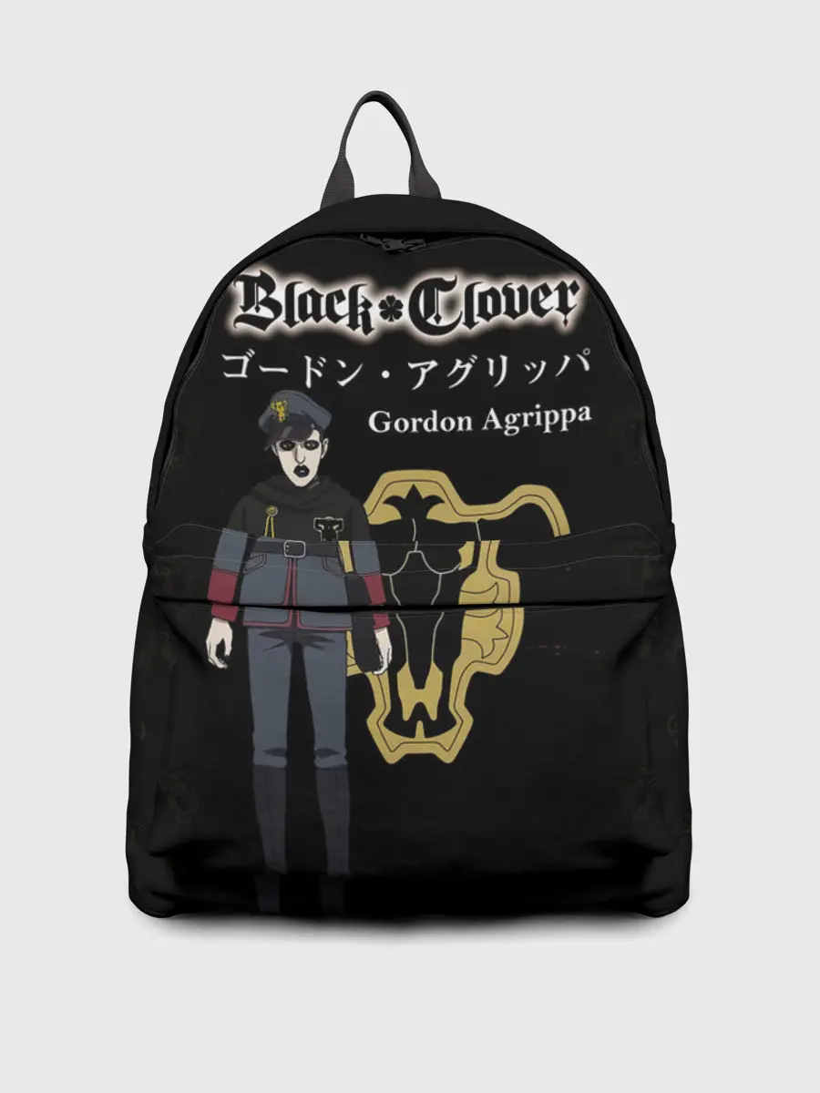 Рюкзак джинсовый / Гордон Агриппа Чёрный клевер