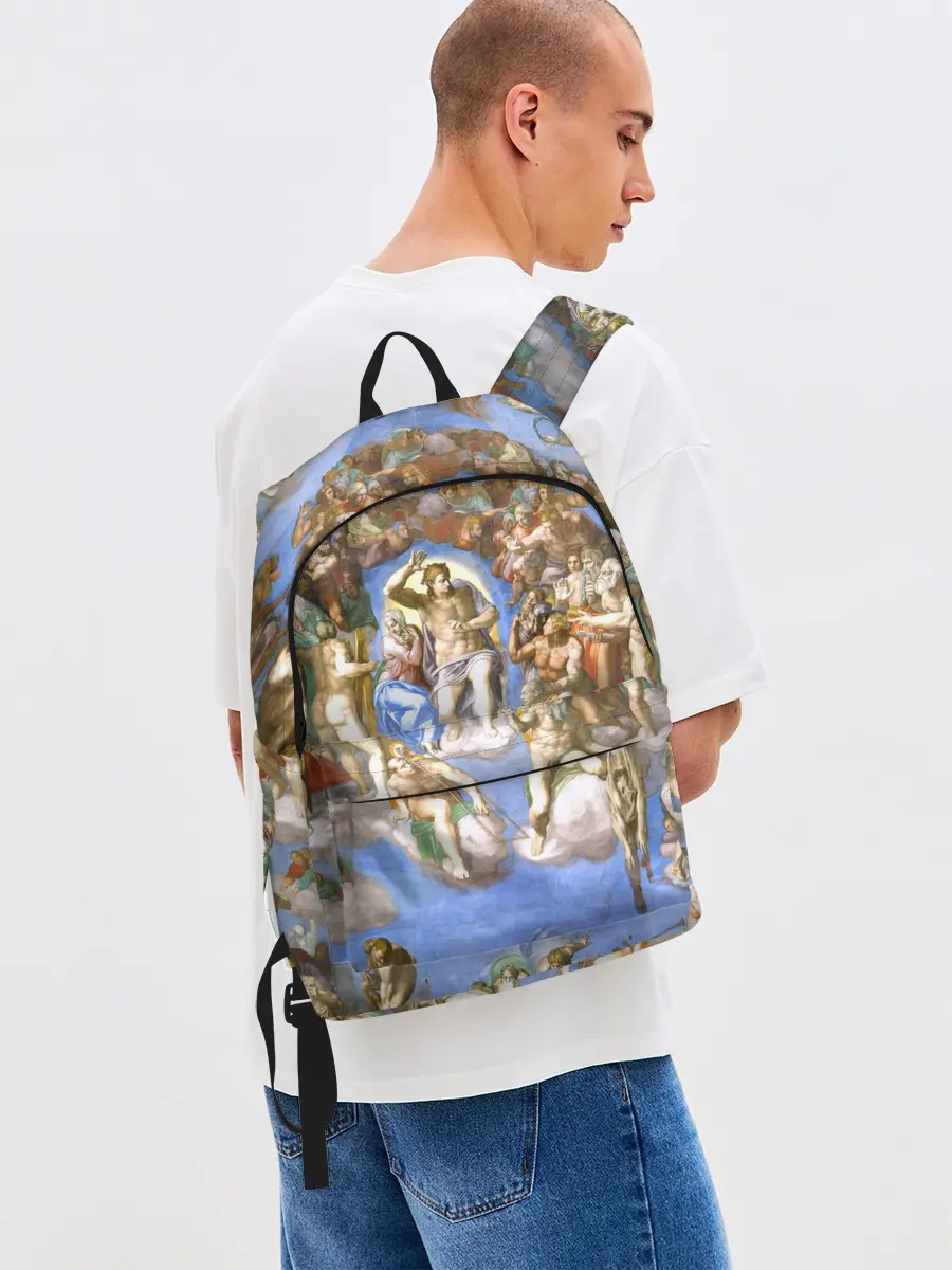 Рюкзак джинсовый / Микеланджело страшный суд