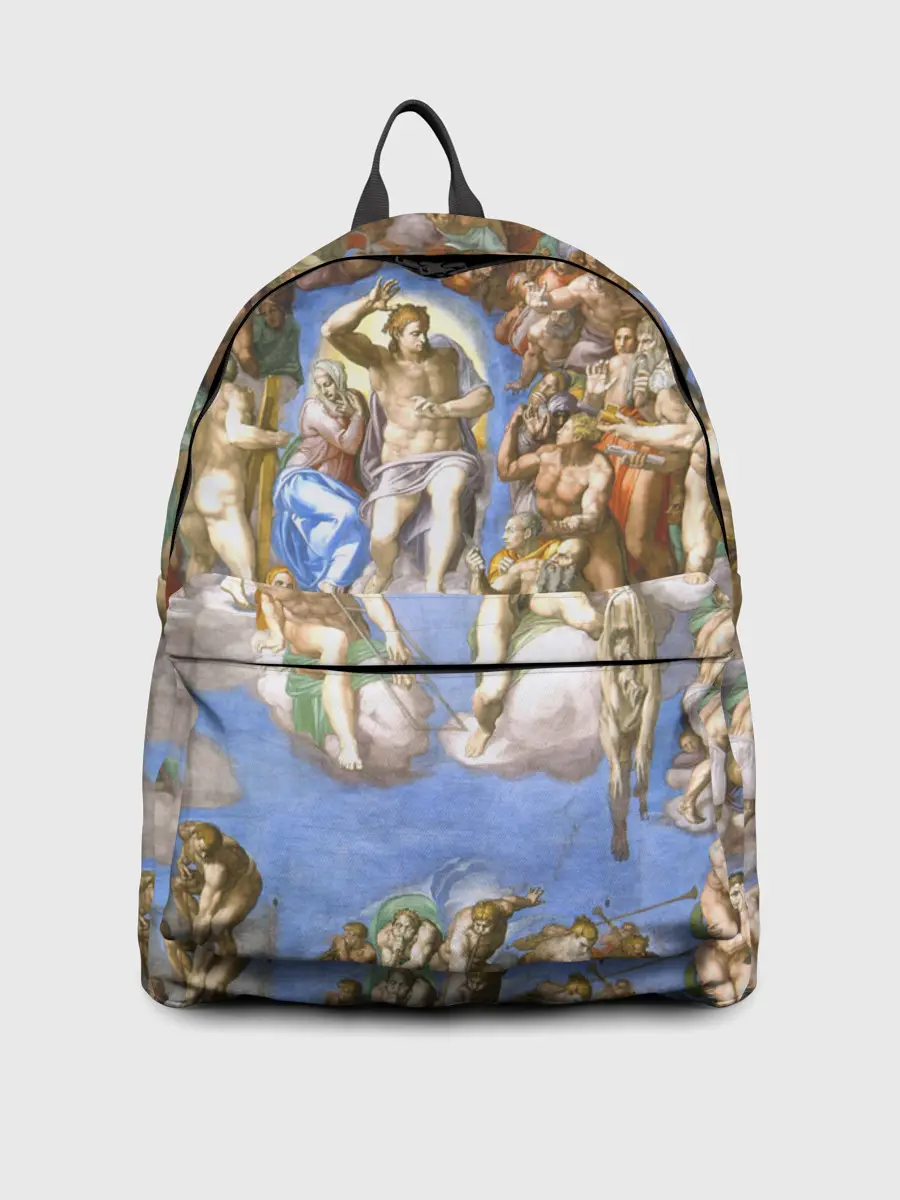 Рюкзак джинсовый / Микеланджело страшный суд