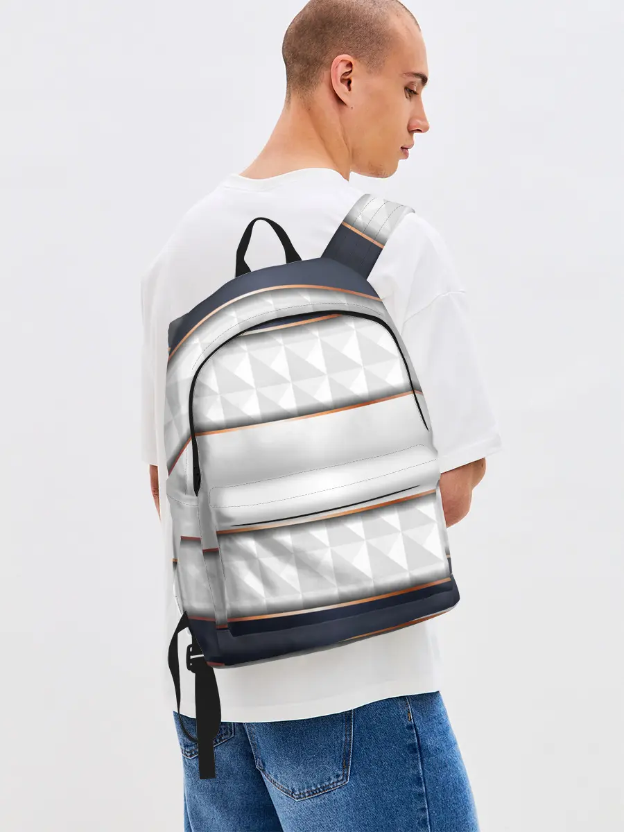 Рюкзак джинсовый / White 3d lines