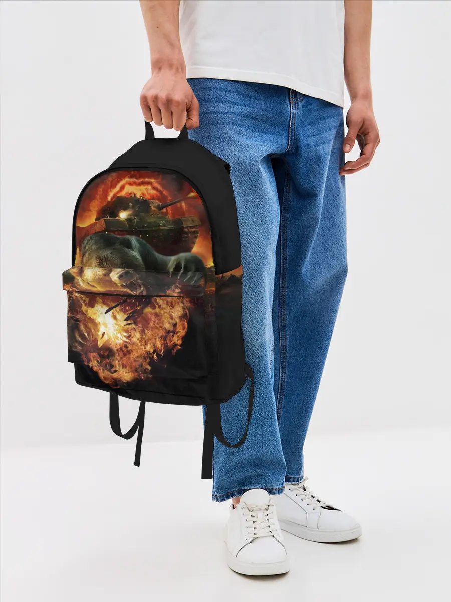 Рюкзак джинсовый / Русский медведь