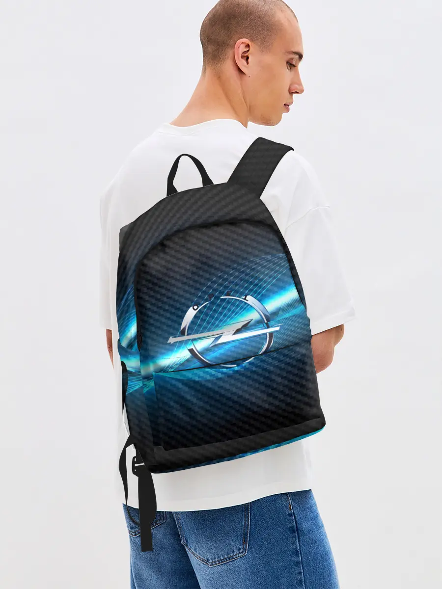 Рюкзак джинсовый / OPEL machine motor XXI