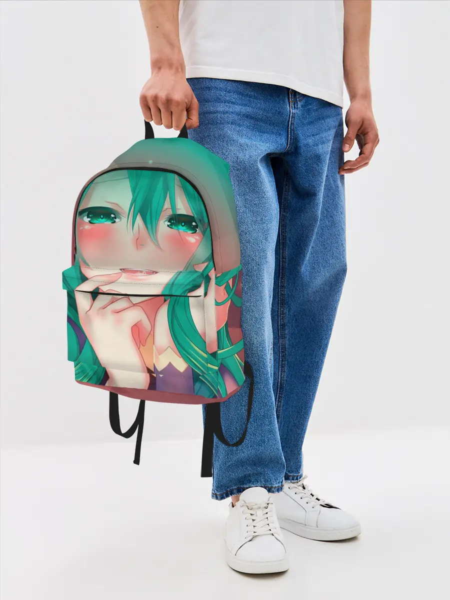 Рюкзак джинсовый / Miku Ahegao