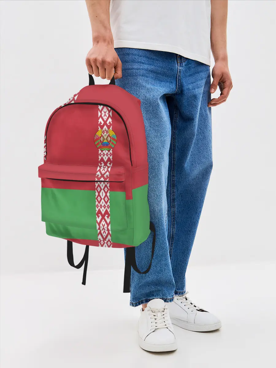 Рюкзак джинсовый / Белоруссия, лента с гербом