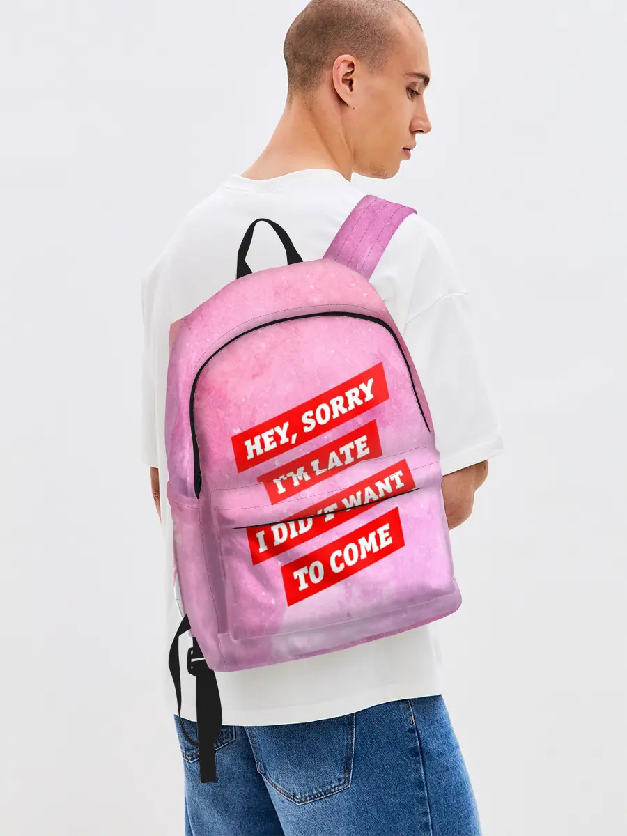 Рюкзак джинсовый / sorry im late 3d