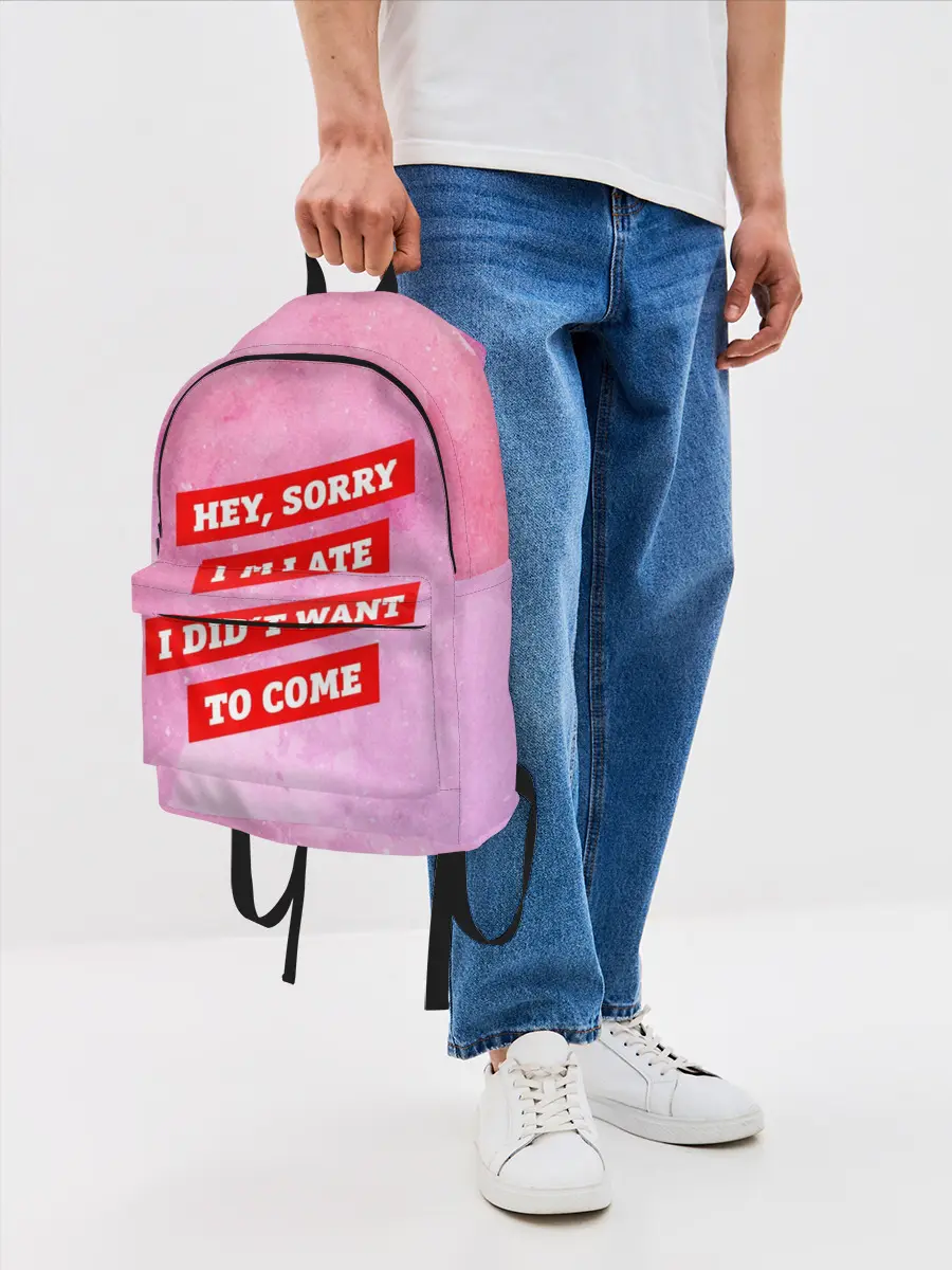 Рюкзак джинсовый / sorry im late 3d