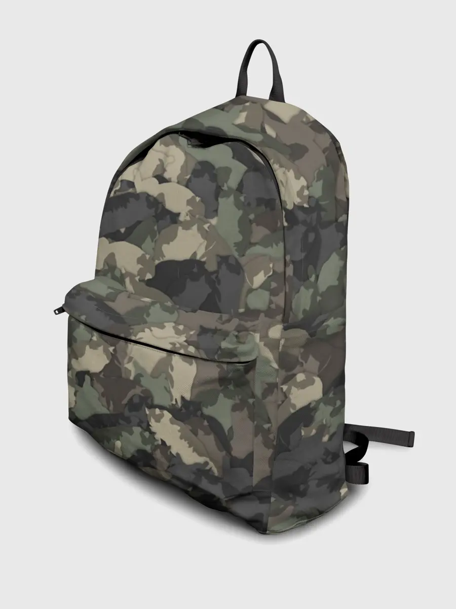 Рюкзак джинсовый / Камуфляж с толстыми котами