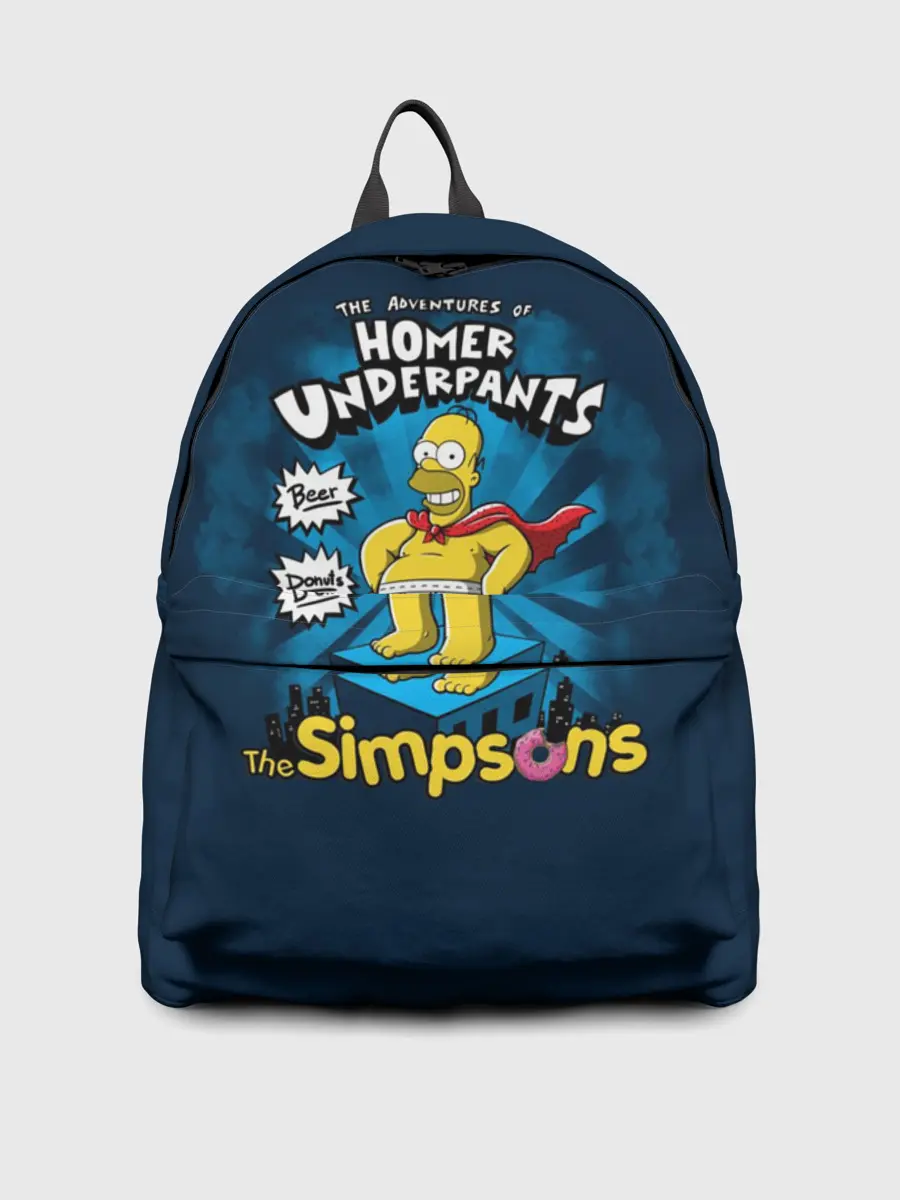 Рюкзак джинсовый / Гомер Супергерой