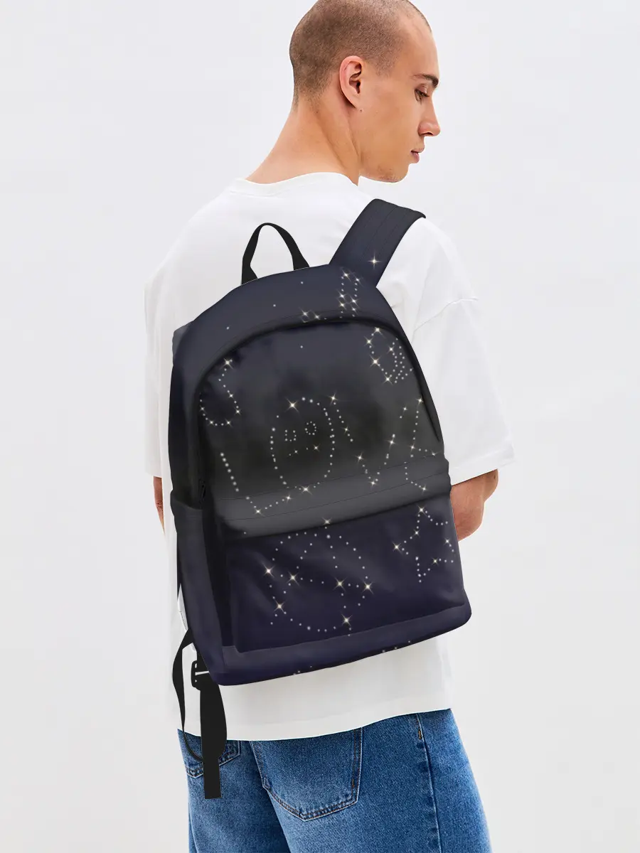 Рюкзак джинсовый / Тату Лил Пипа звезды на небе