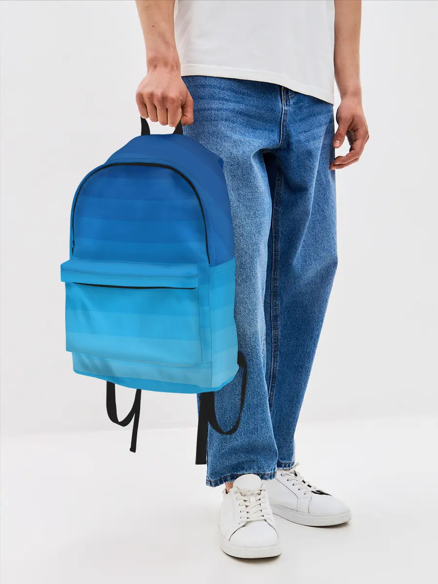 Рюкзак джинсовый / Синие полосы