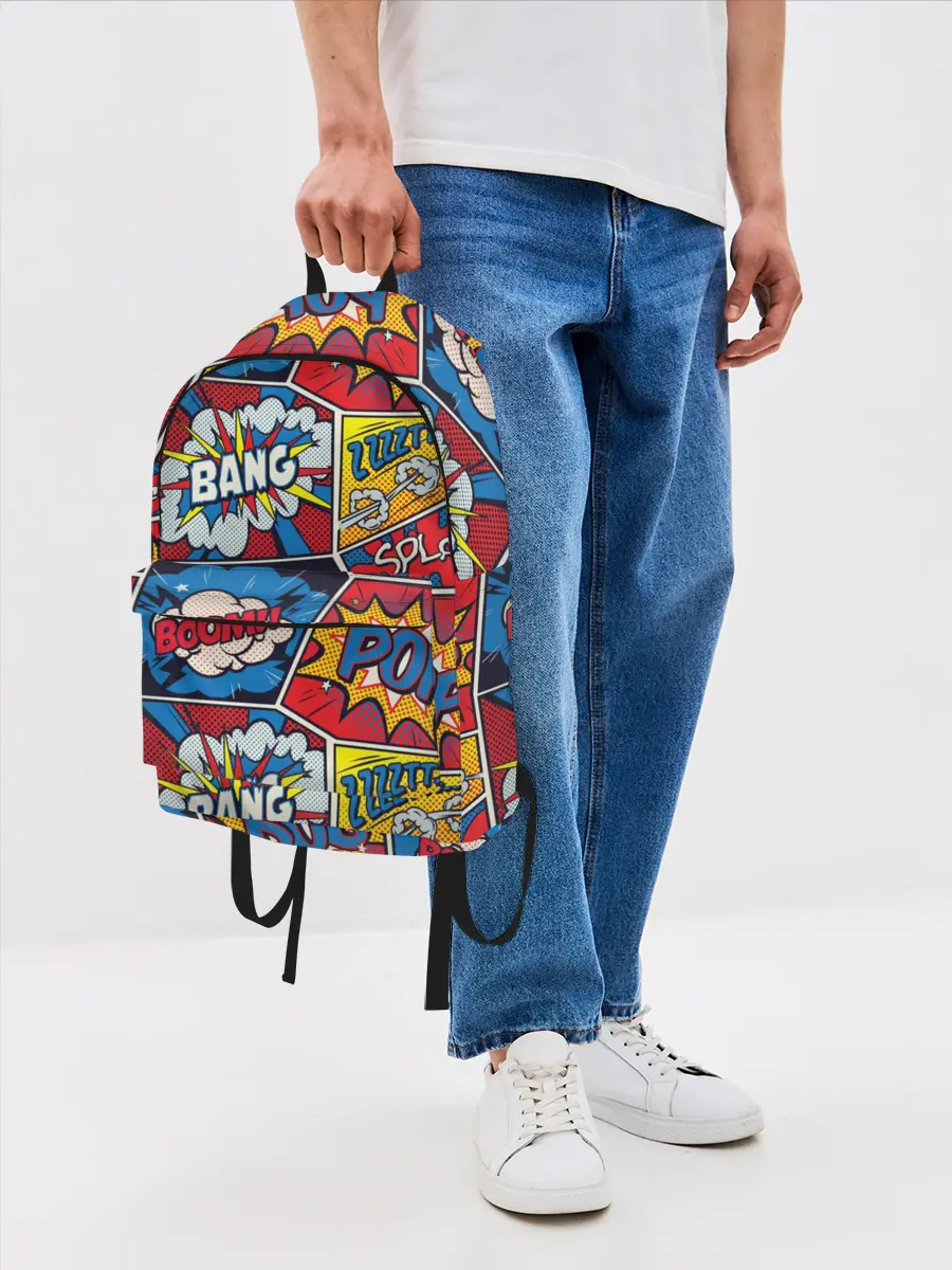 Рюкзак джинсовый / Pop art pattern