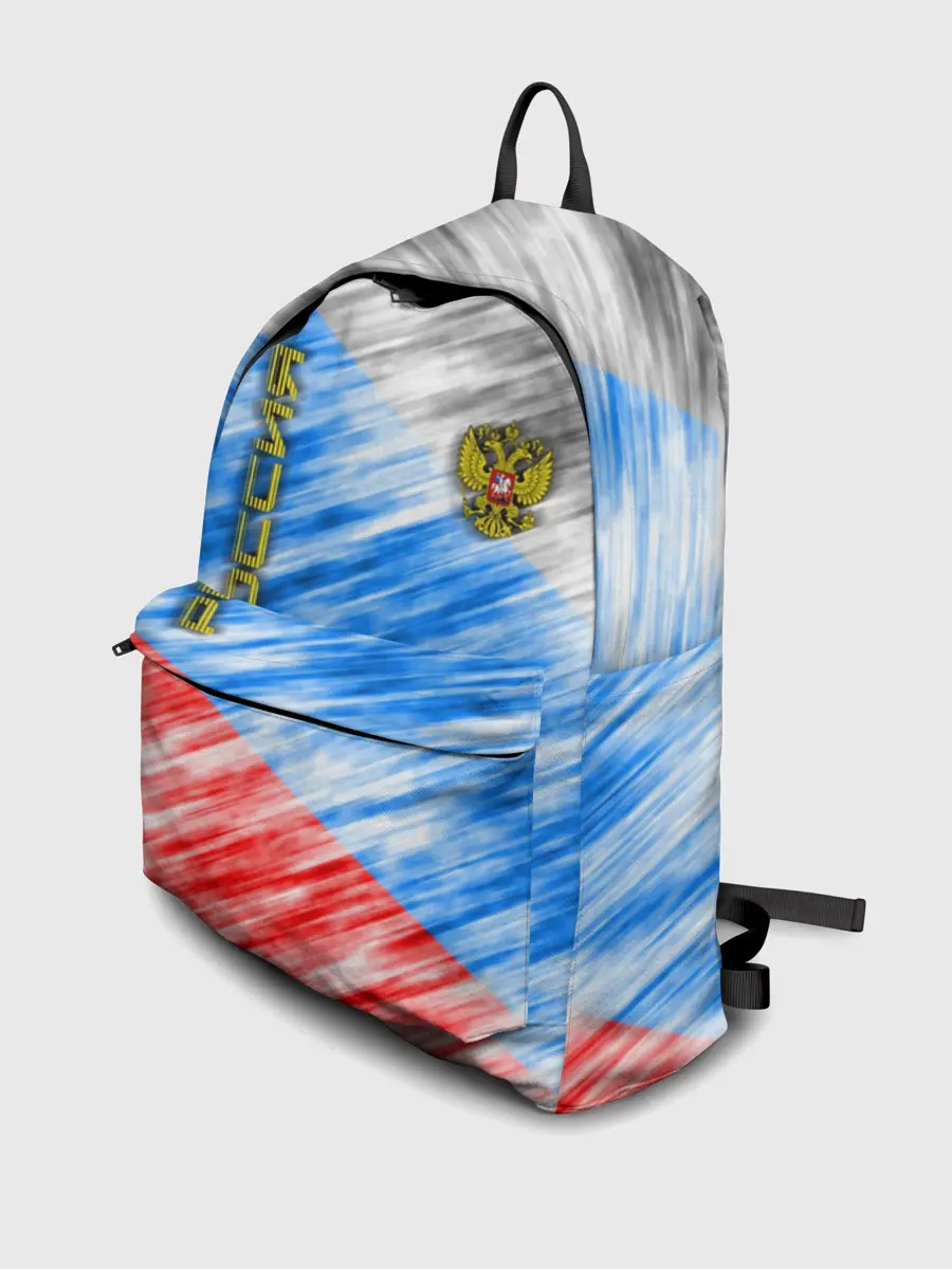 Рюкзак джинсовый / Российский флаг с гербом