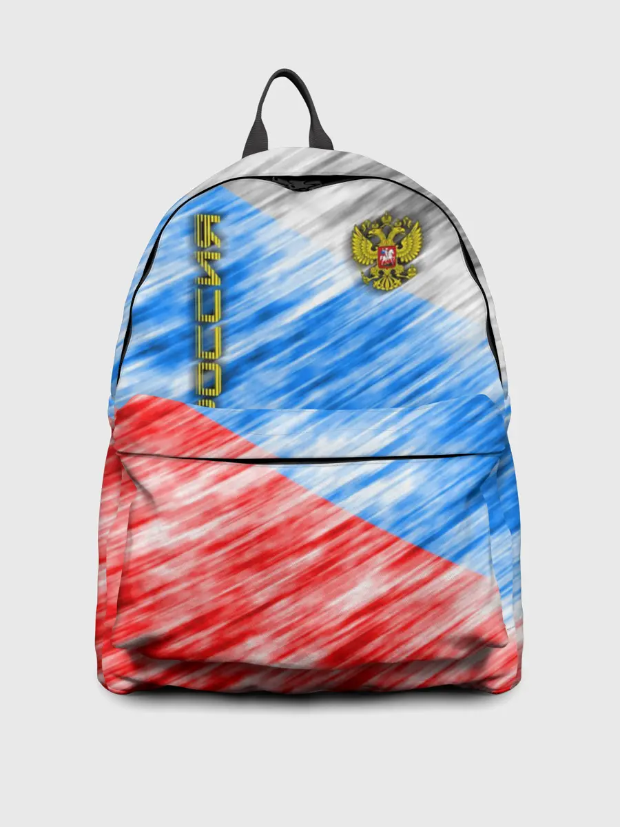 Рюкзак джинсовый / Российский флаг с гербом