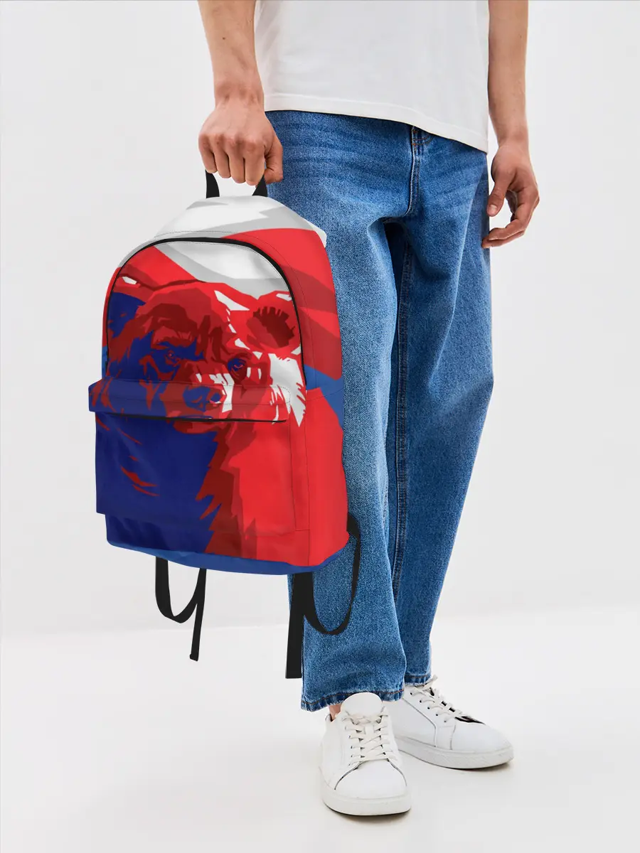 Рюкзак джинсовый / Российский медведь