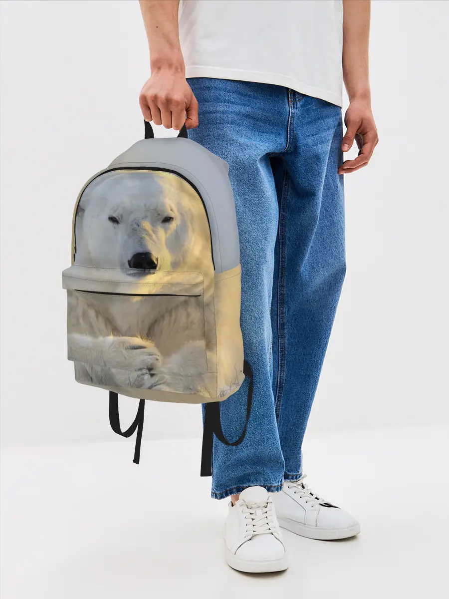 Рюкзак джинсовый / Медведь