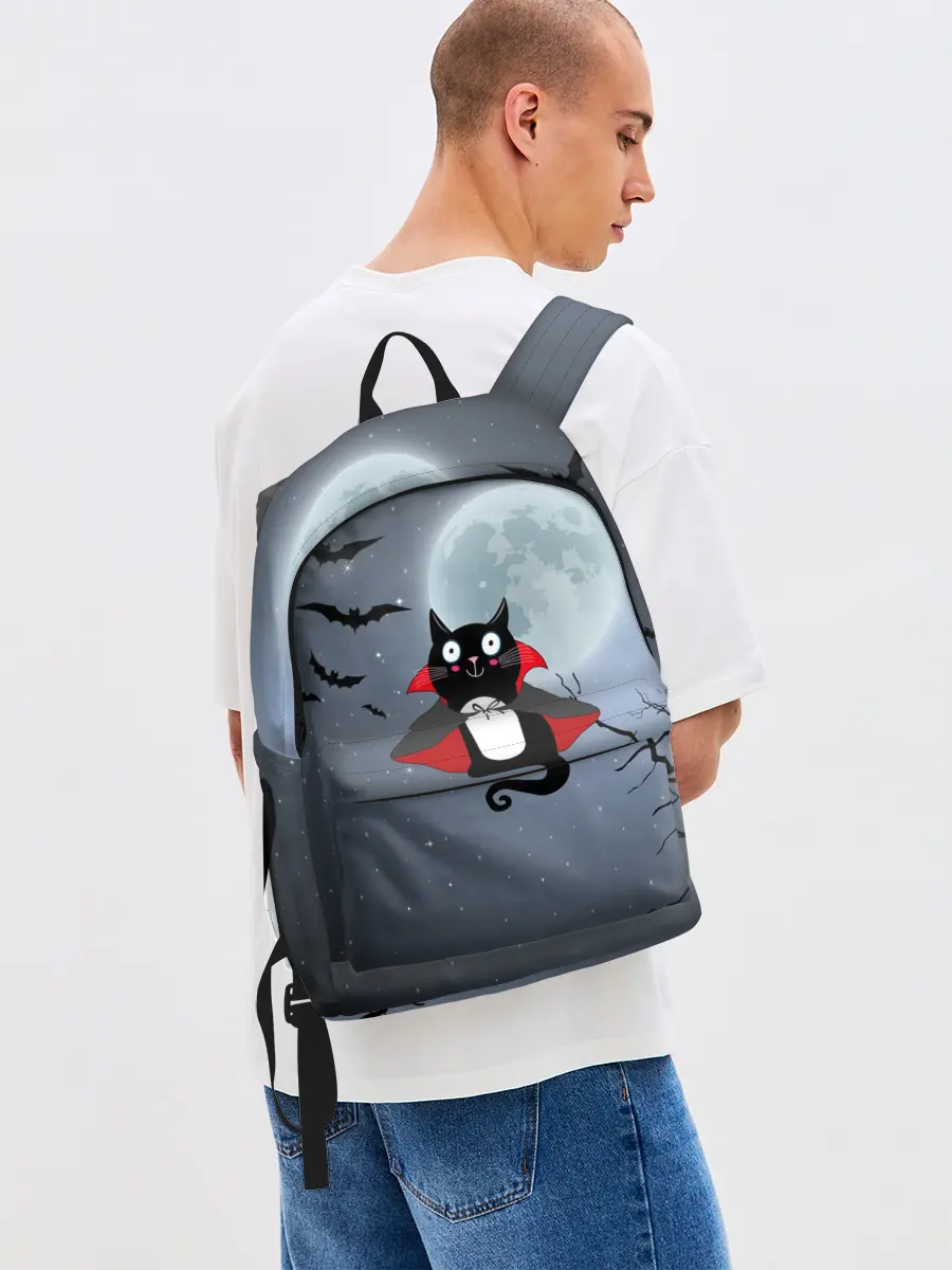 Рюкзак джинсовый / Котик-готик