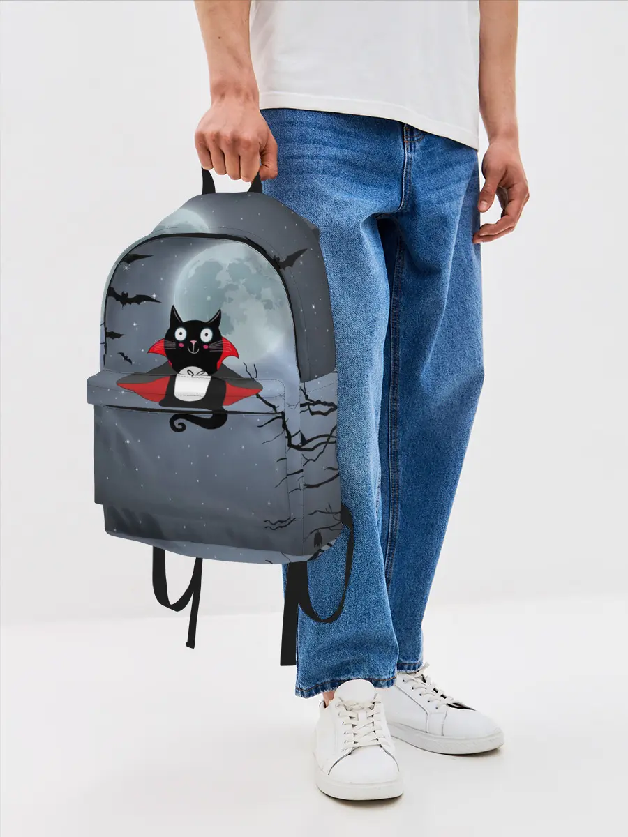 Рюкзак джинсовый / Котик-готик