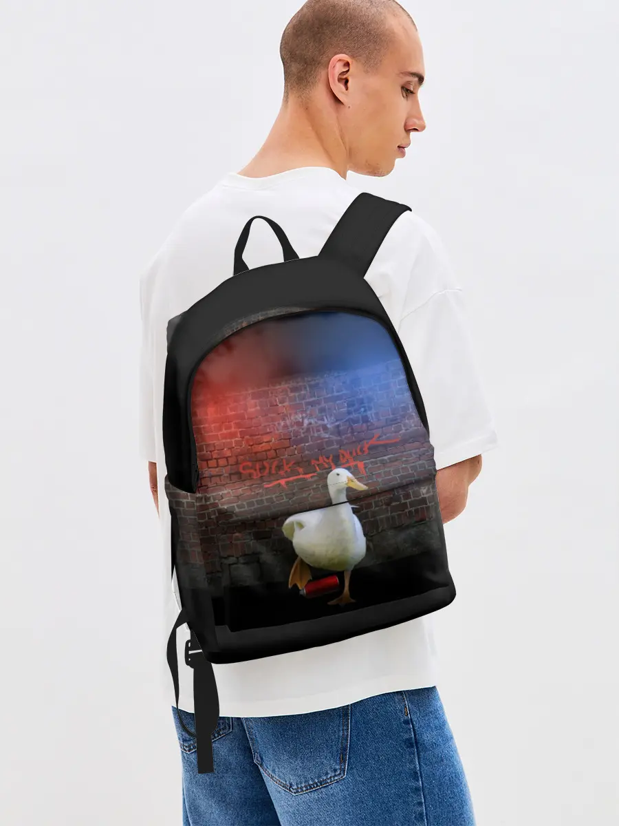 Рюкзак джинсовый / Утиный вандализм