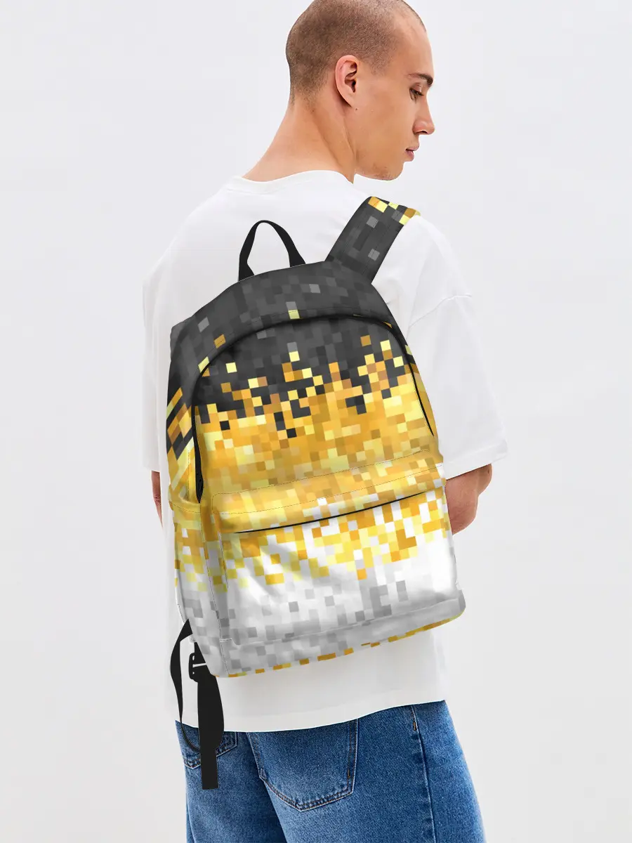 Рюкзак джинсовый / 1858 Имперский флаг пикселами