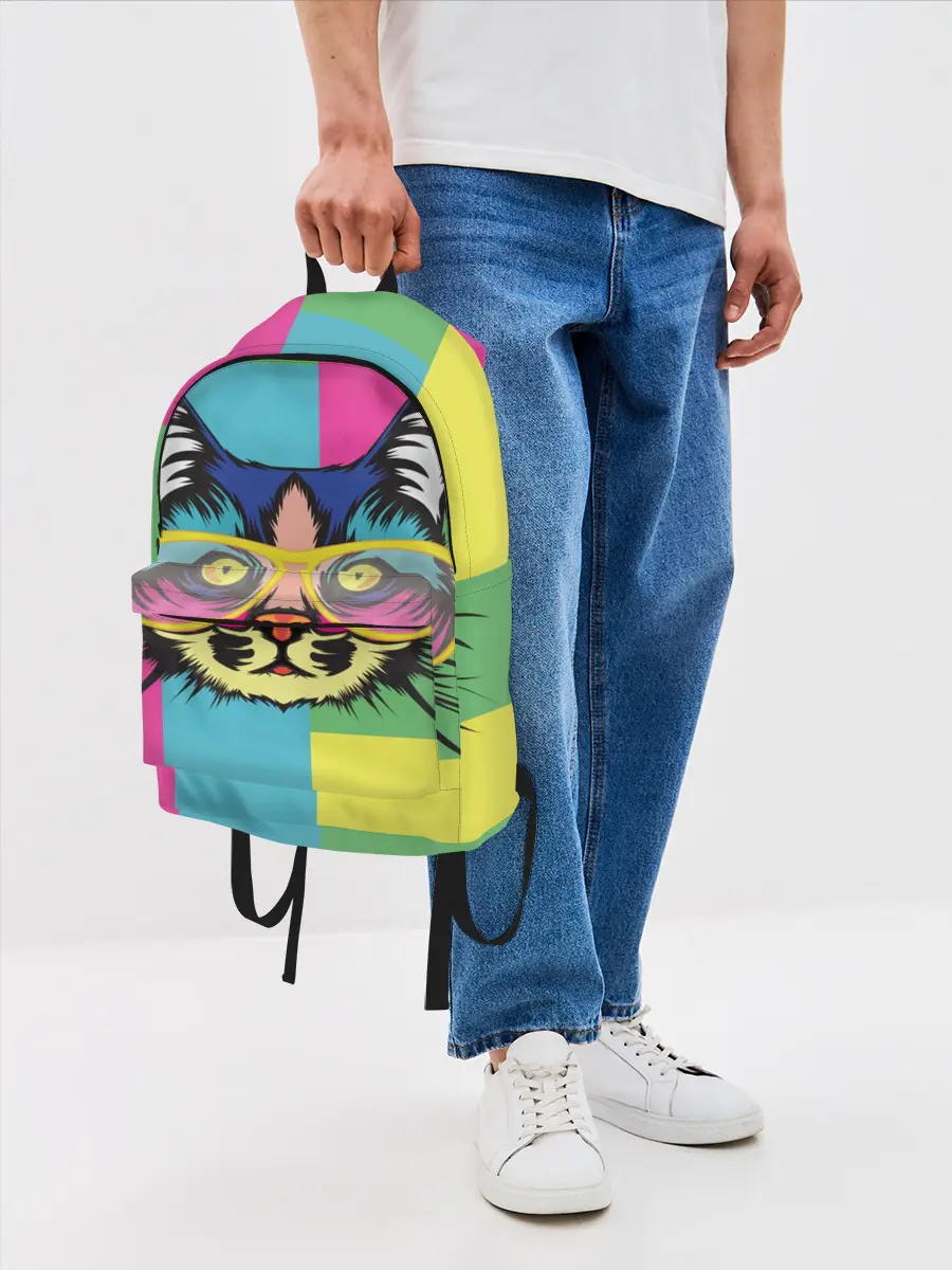 Рюкзак джинсовый / Яркий Кот