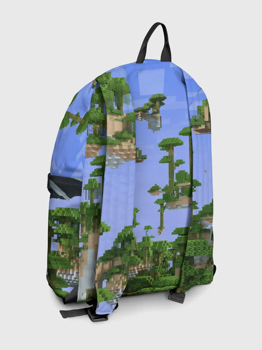 Рюкзак джинсовый / Стив среди парящих островов.