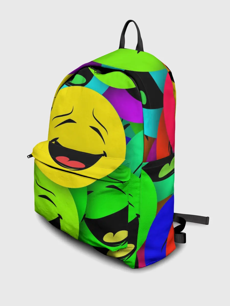 Рюкзак джинсовый / ВЕСЁЛЫЕ СМАЙЛИКИ.