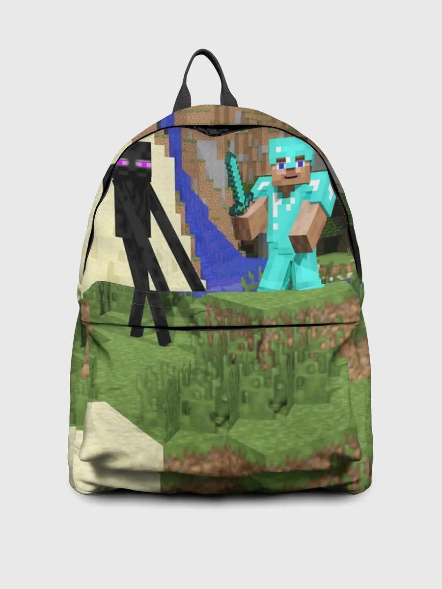 Рюкзак джинсовый / Стив и эндермен.