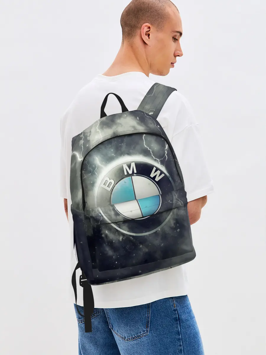 Рюкзак джинсовый / Логотип BMW