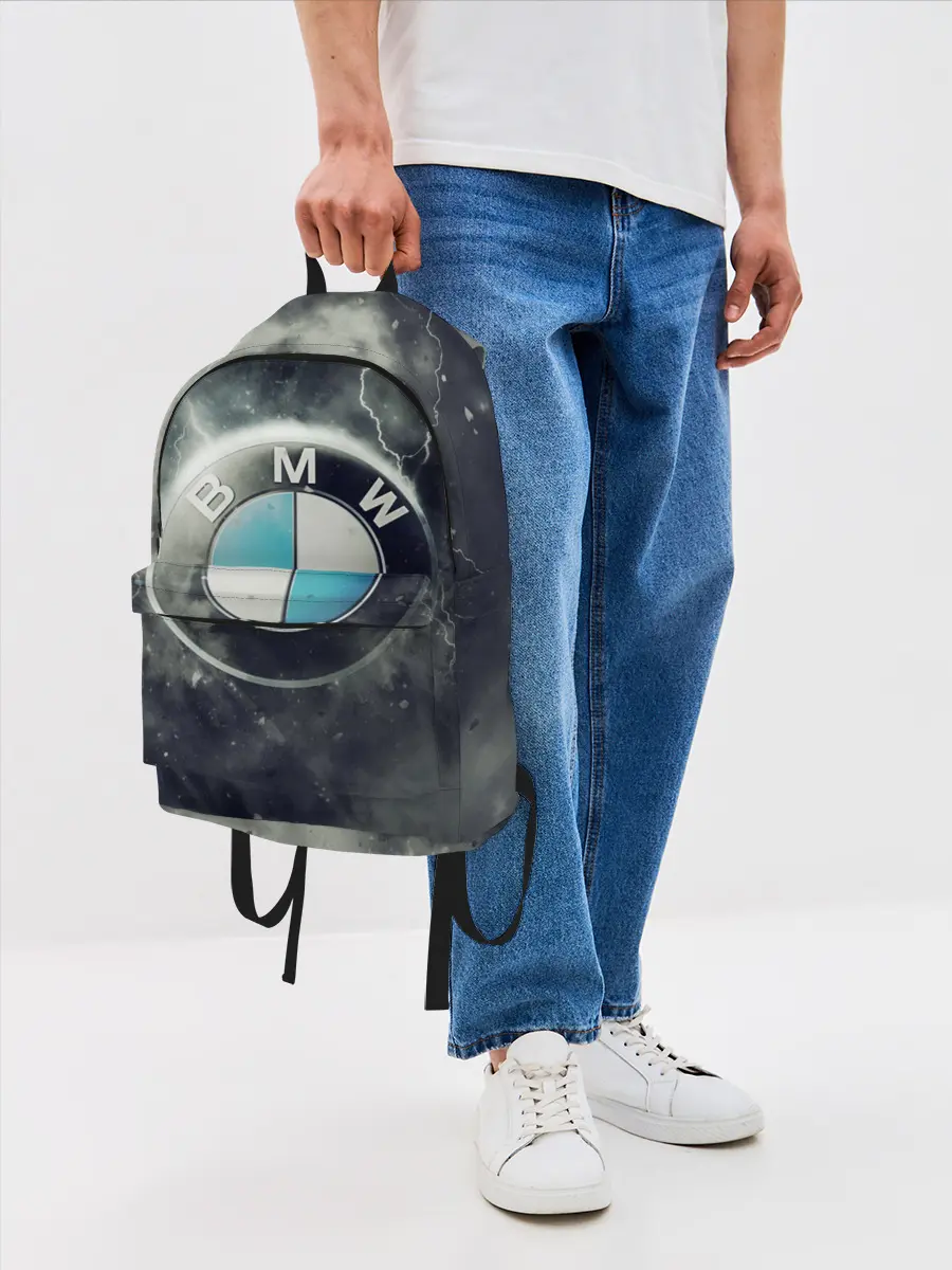 Рюкзак джинсовый / Логотип BMW