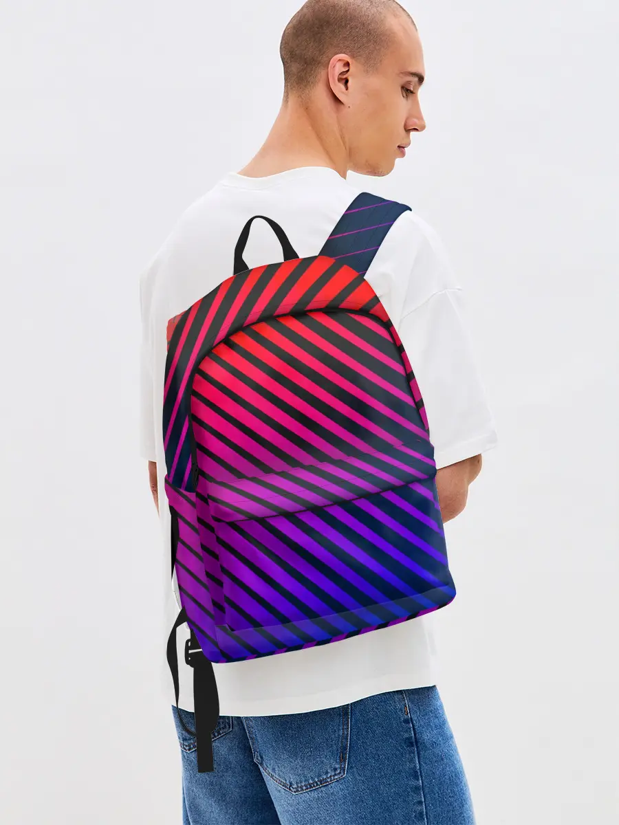 Рюкзак джинсовый / Градиентные линии