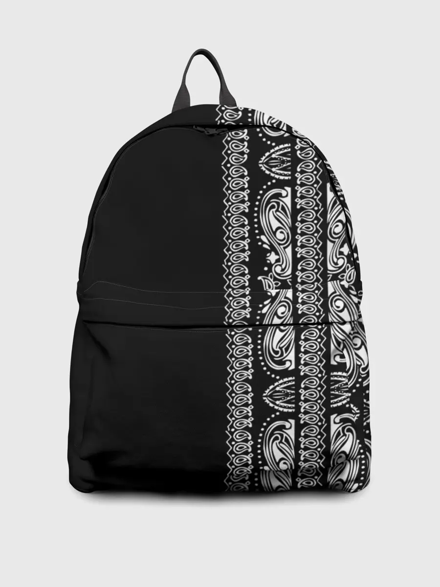 Рюкзак джинсовый / Узор на чёрном