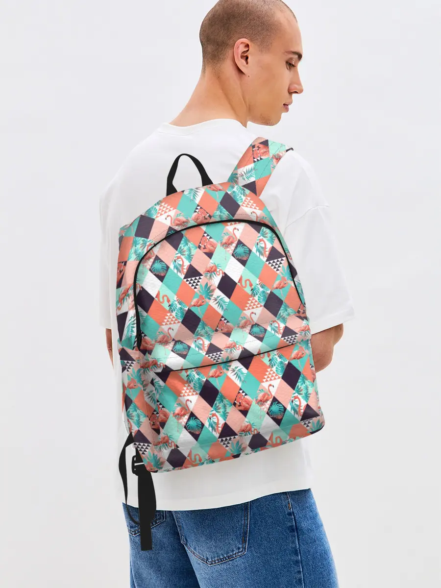 Рюкзак джинсовый / Фламинго