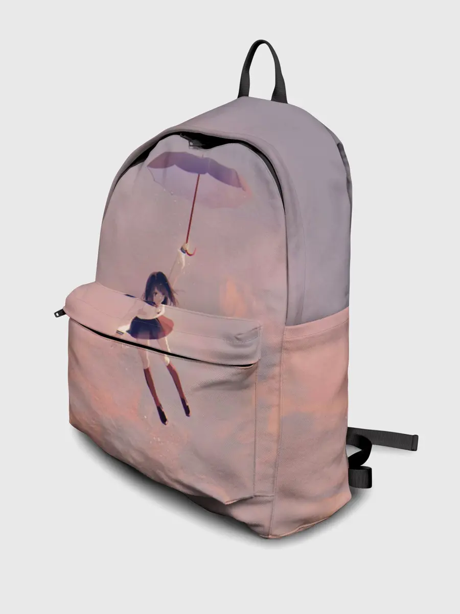 Рюкзак джинсовый / Девушка с зонтом