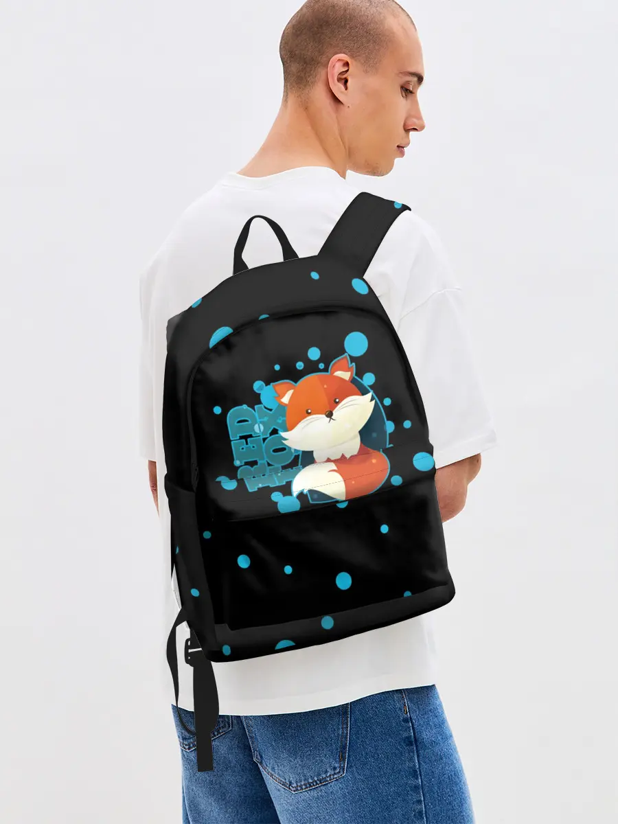 Рюкзак джинсовый / Пушистая лиса