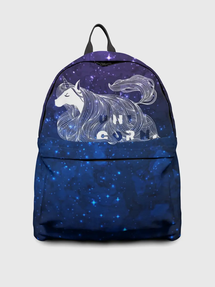 Рюкзак джинсовый / Мечтающий Единорог