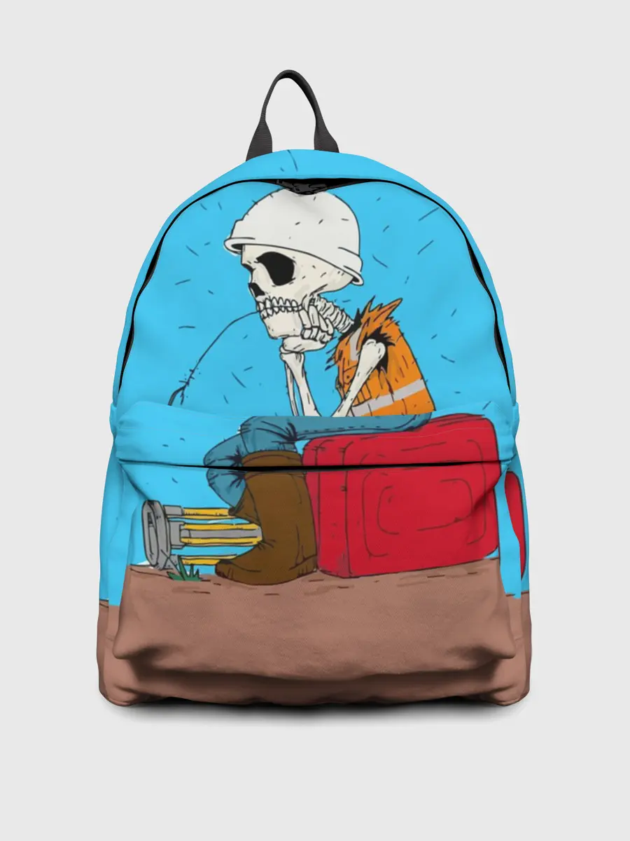 Рюкзак джинсовый / Скелетон геодезист