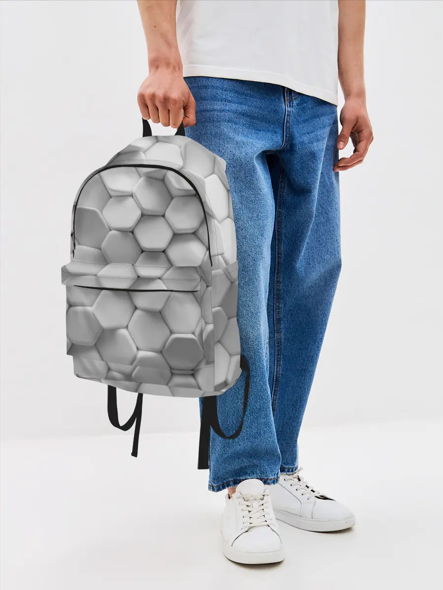 Рюкзак джинсовый / Геометрическая живопись